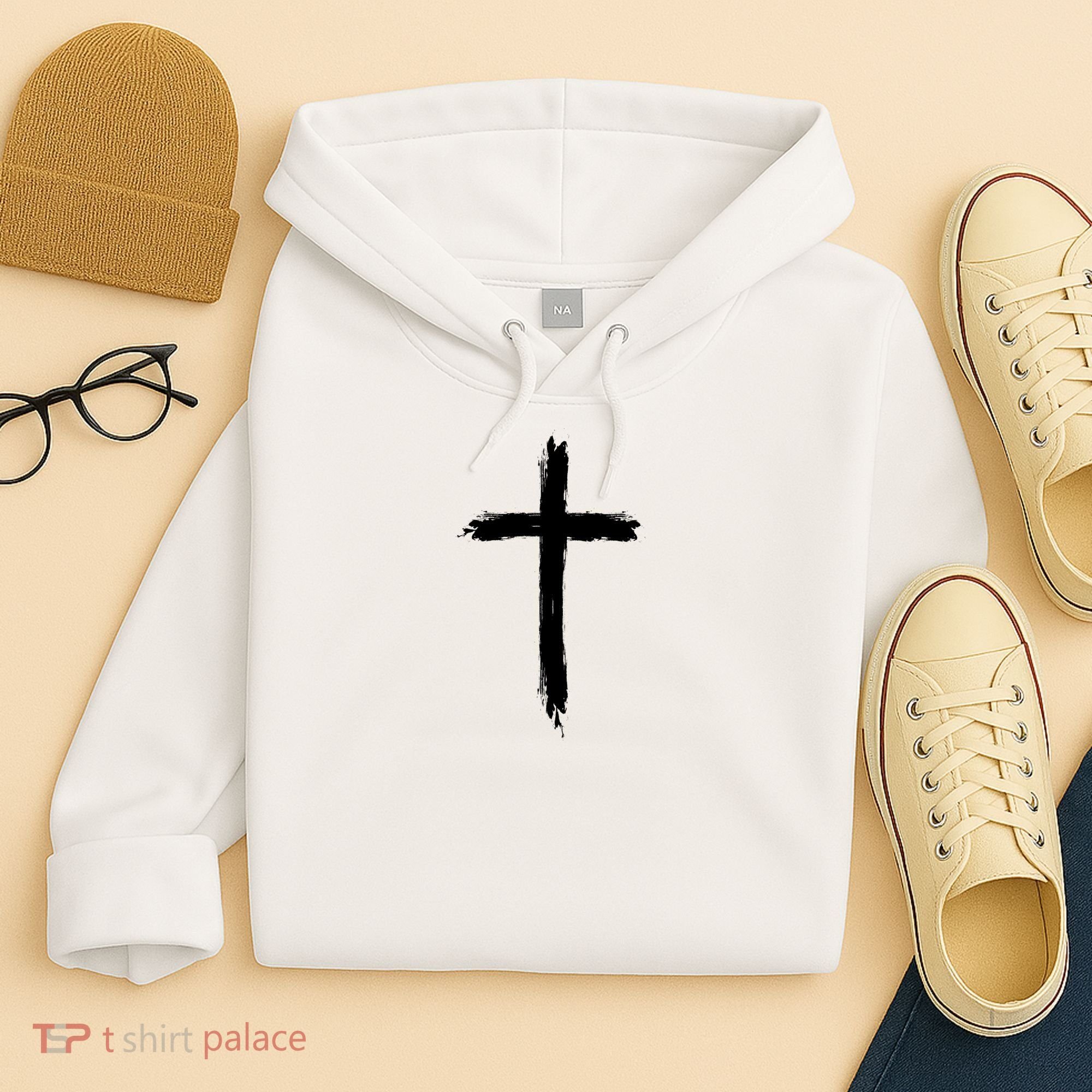 Cross Middle Chest Hoodie