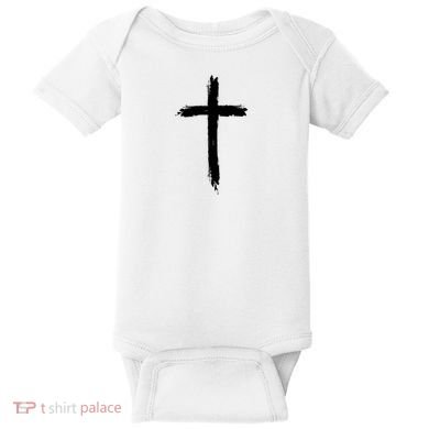 Cross Middle Chest Baby Bodysuit