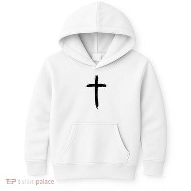 Cross Middle Chest Kids Hoodie