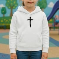 Cross Middle Chest Kids Hoodie thumb 3