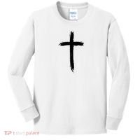 Cross Middle Chest Kids Long Sleeve Shirt thumb 0