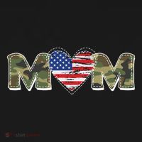 Cute Military Camouflage Mom American USA Flag Heart Women's Hoodie thumb 2