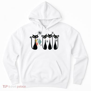 Cat Mid Century Cats 50s Cats Atomic Cats Hoodie