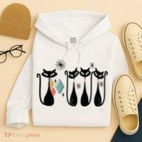 Cat Mid Century Cats 50s Cats Atomic Cats Hoodie thumb 4