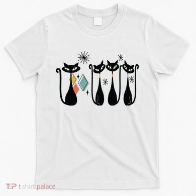 Cat Mid Century Cats 50s Cats Atomic Cats T-Shirt