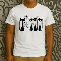 Cat Mid Century Cats 50s Cats Atomic Cats T-Shirt thumb 3