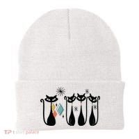 Cat Mid Century Cats 50s Cats Atomic Cats Beanie thumb 0