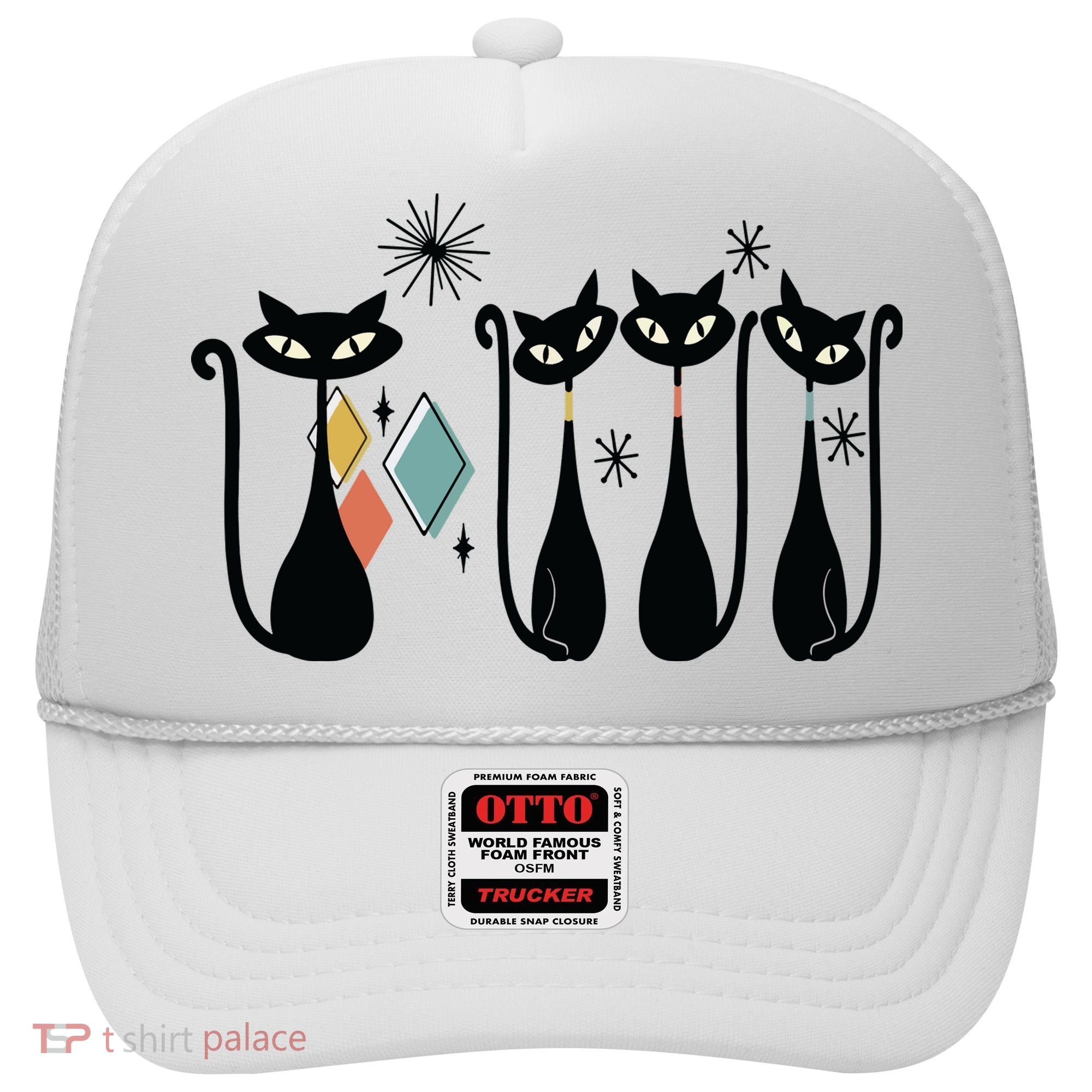 Cat Mid Century Cats 50s Cats Atomic Cats Hat