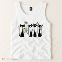 Cat Mid Century Cats 50s Cats Atomic Cats Tank Top thumb 2