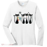Cat Mid Century Cats 50s Cats Atomic Cats Women's Long Sleeve Shirt thumb 0