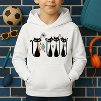 Cat Mid Century Cats 50s Cats Atomic Cats Kids Hoodie thumb 2