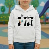 Cat Mid Century Cats 50s Cats Atomic Cats Kids Hoodie thumb 3
