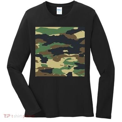 Camo Military Women's Long Sleeve Shirt