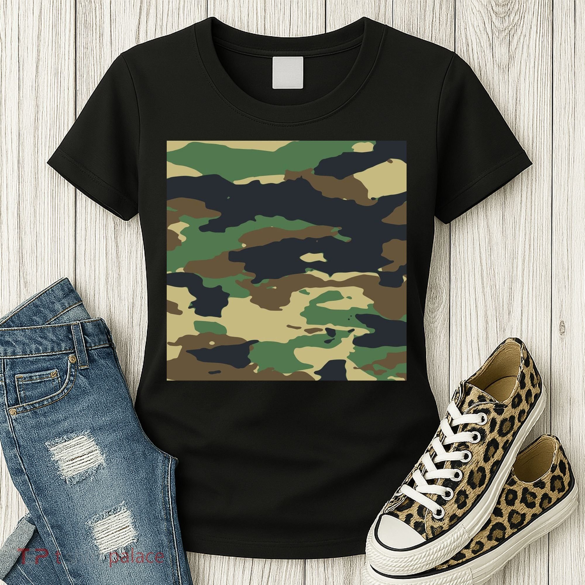 Camo Military Women's T-Shirt