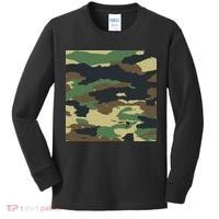 Camo Military Kids Long Sleeve Shirt thumb 0
