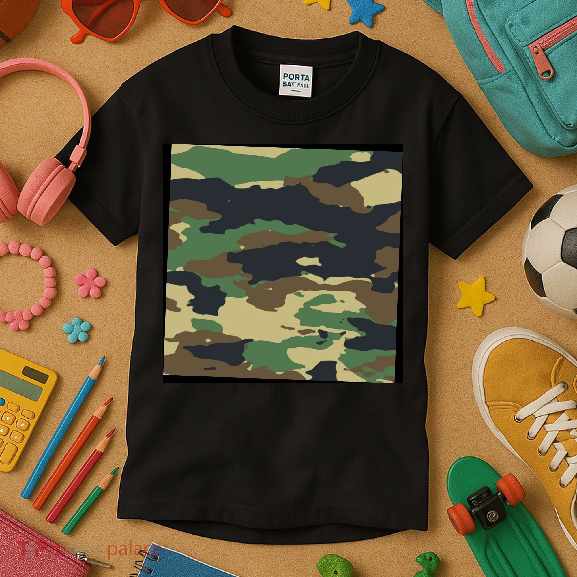 Camo Military Kids T-Shirt