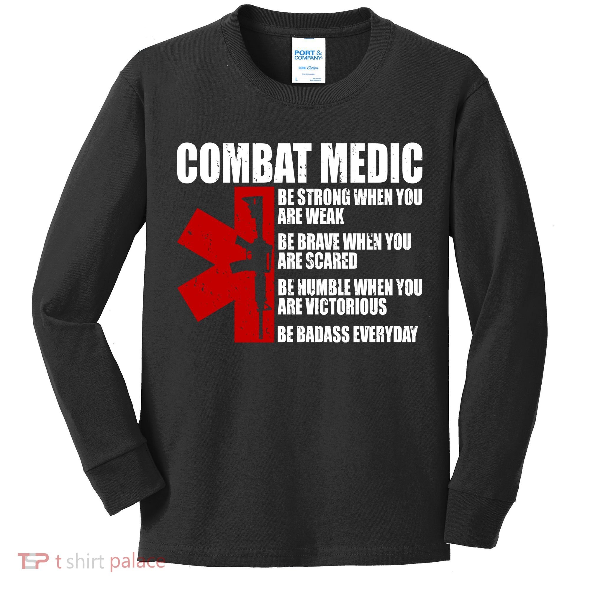 Combat Medic Kids Long Sleeve Shirt