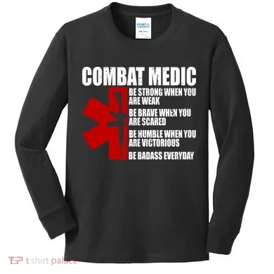 Combat Medic Kids Long Sleeve Shirt