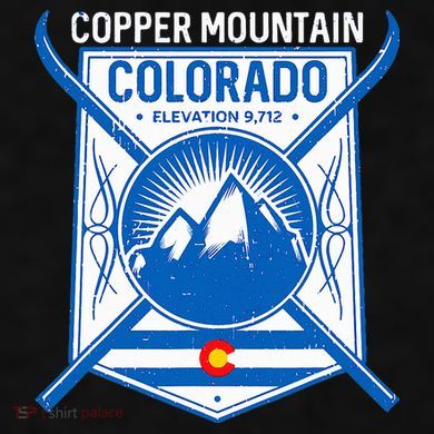 Copper Mountain Colorado Ski Mountains Ladies PosiCharge Tri-Blend Wicking Tank