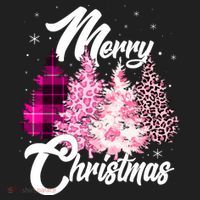 Cute Merry Christmas Pink Pattern Christmas Pine Trees Tumbler thumb 3