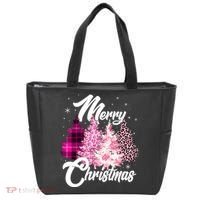 Cute Merry Christmas Pink Pattern Christmas Pine Trees Tote Bag thumb 0