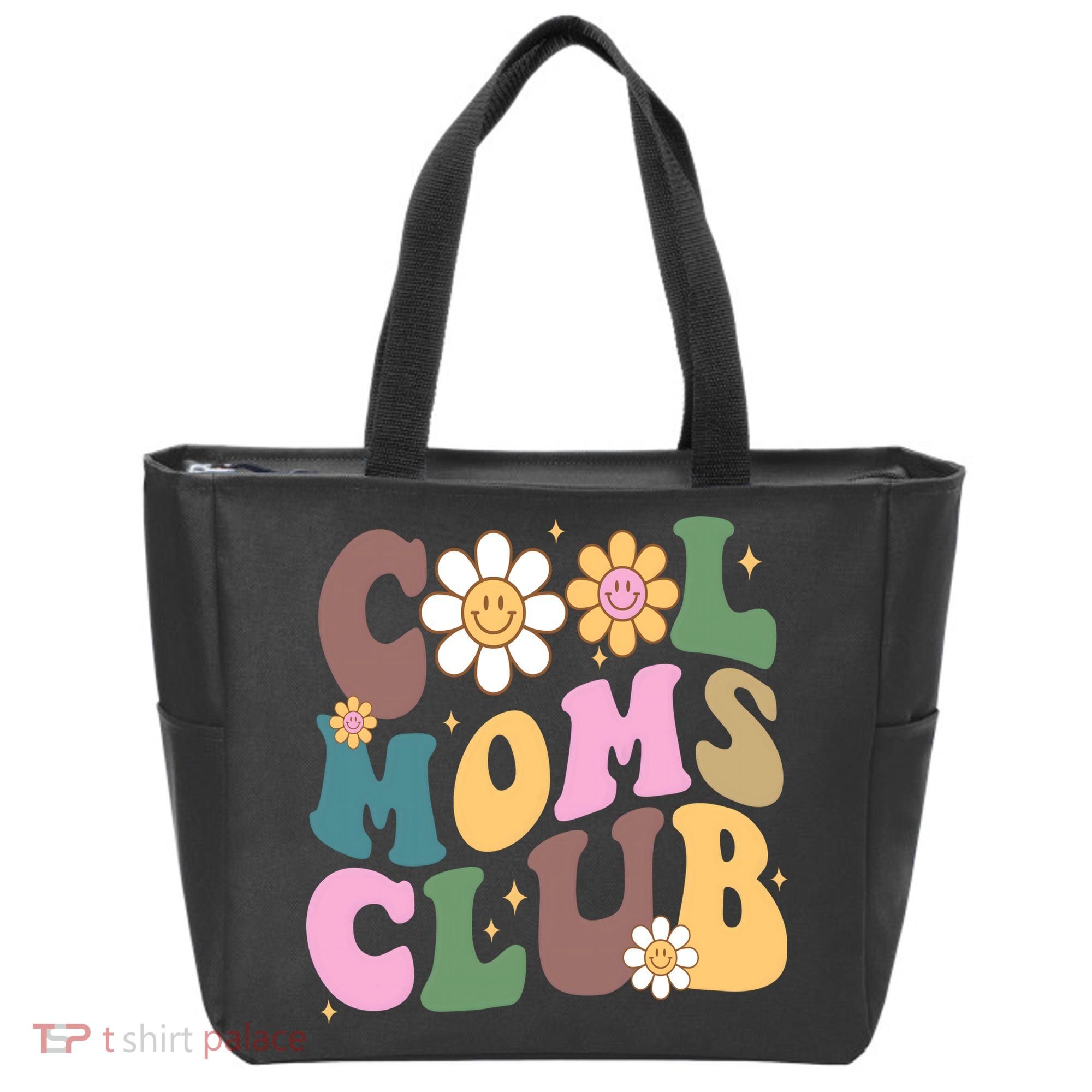 Cool Mom Club Floral Mothers Day Tote Bag