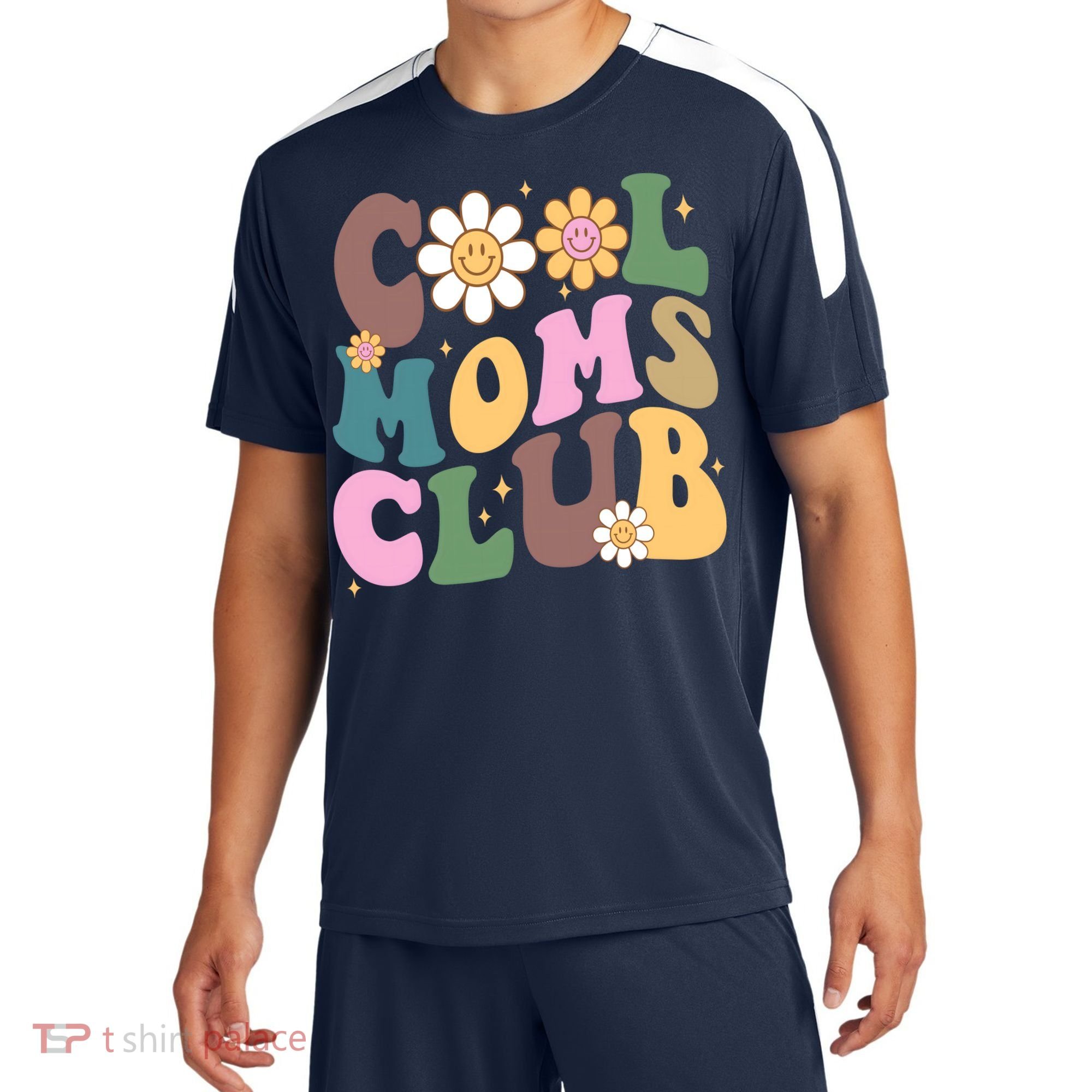 Cool Mom Club Floral Mothers Day Sport-Tek Competitor United Soccer Jersey