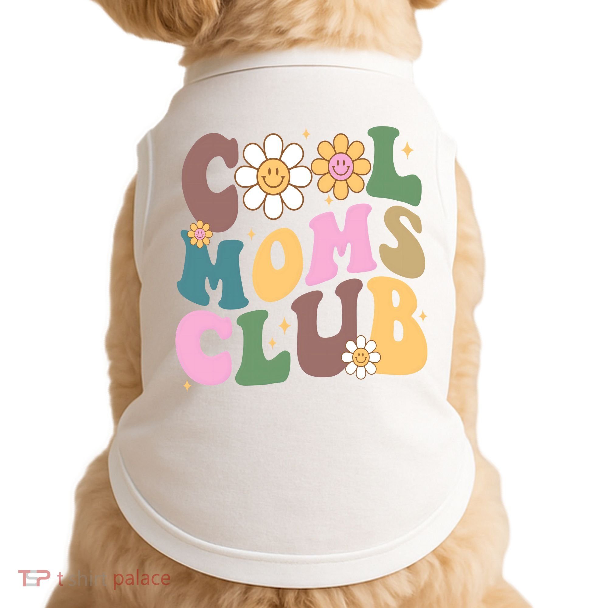 Cool Mom Club Floral Mothers Day Doggie Tank