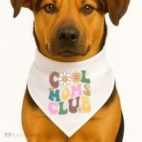 Cool Mom Club Floral Mothers Day USA-Made Doggie Bandana thumb 1