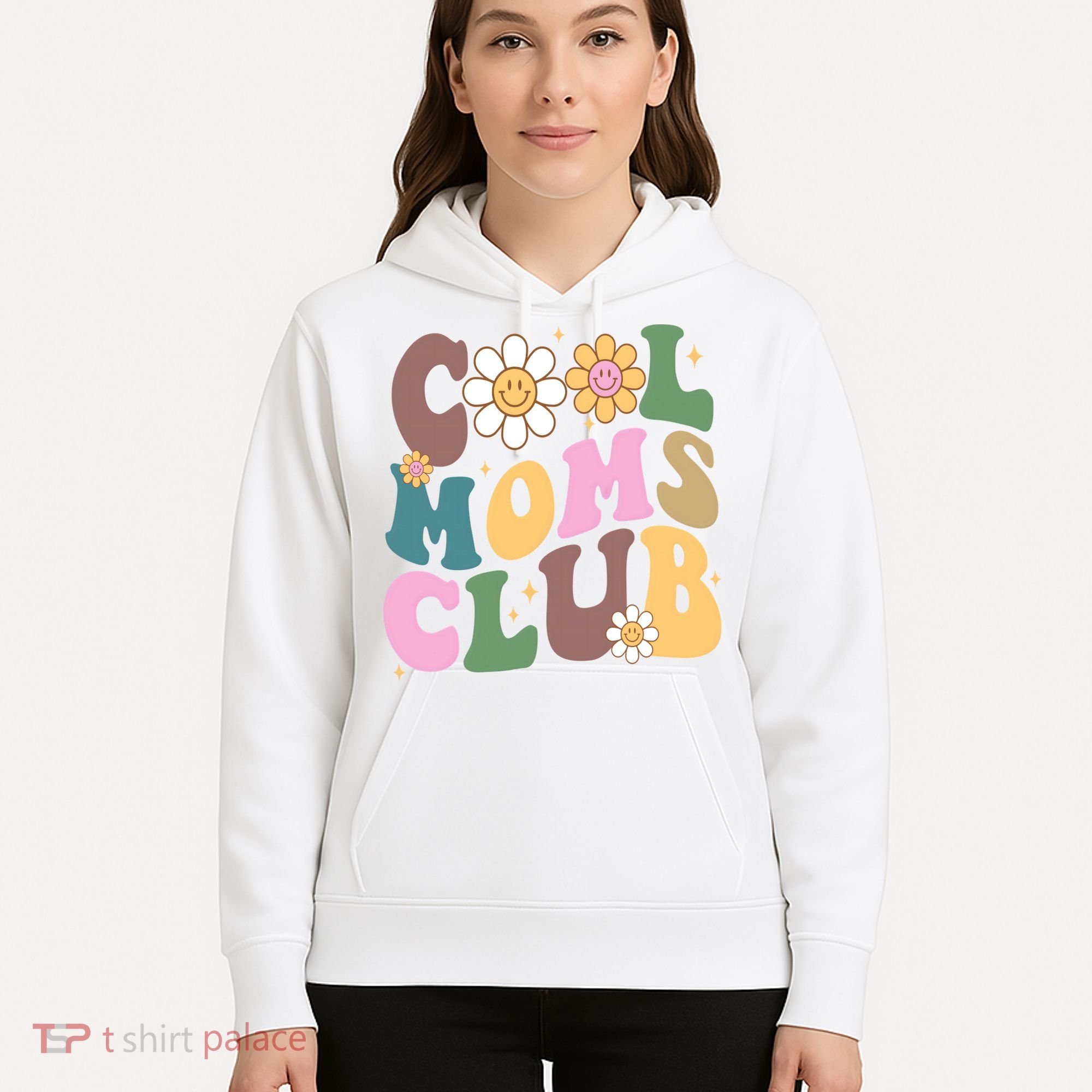 Cool Mom Club Floral Mothers Day Hoodie