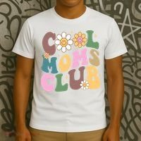 Cool Mom Club Floral Mothers Day T-Shirt thumb 3