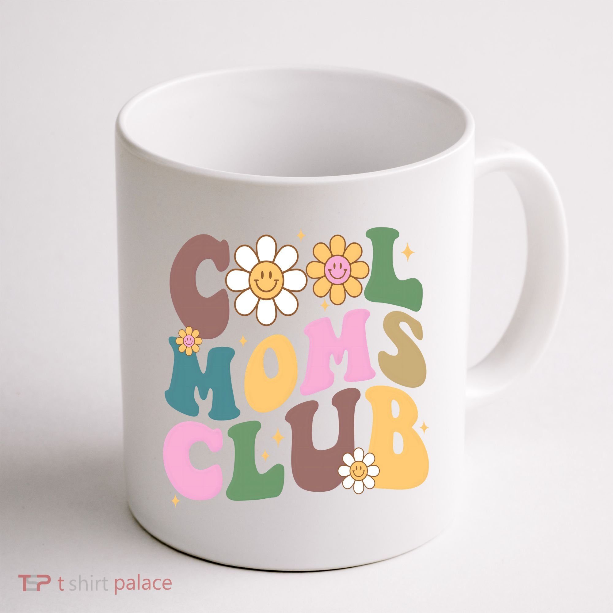 Cool Mom Club Floral Mothers Day Coffee Mug