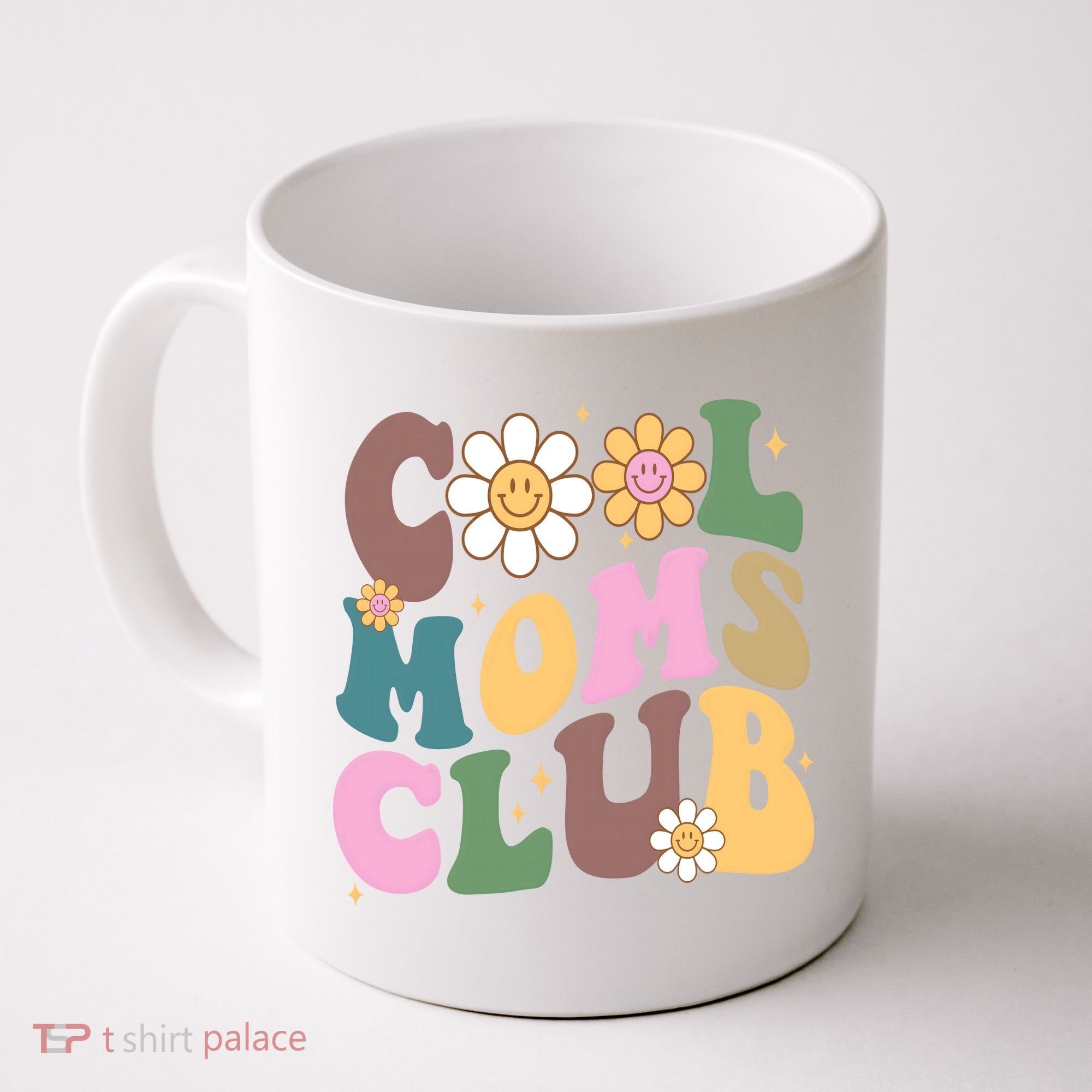 Cool Mom Club Floral Mothers Day Coffee Mug