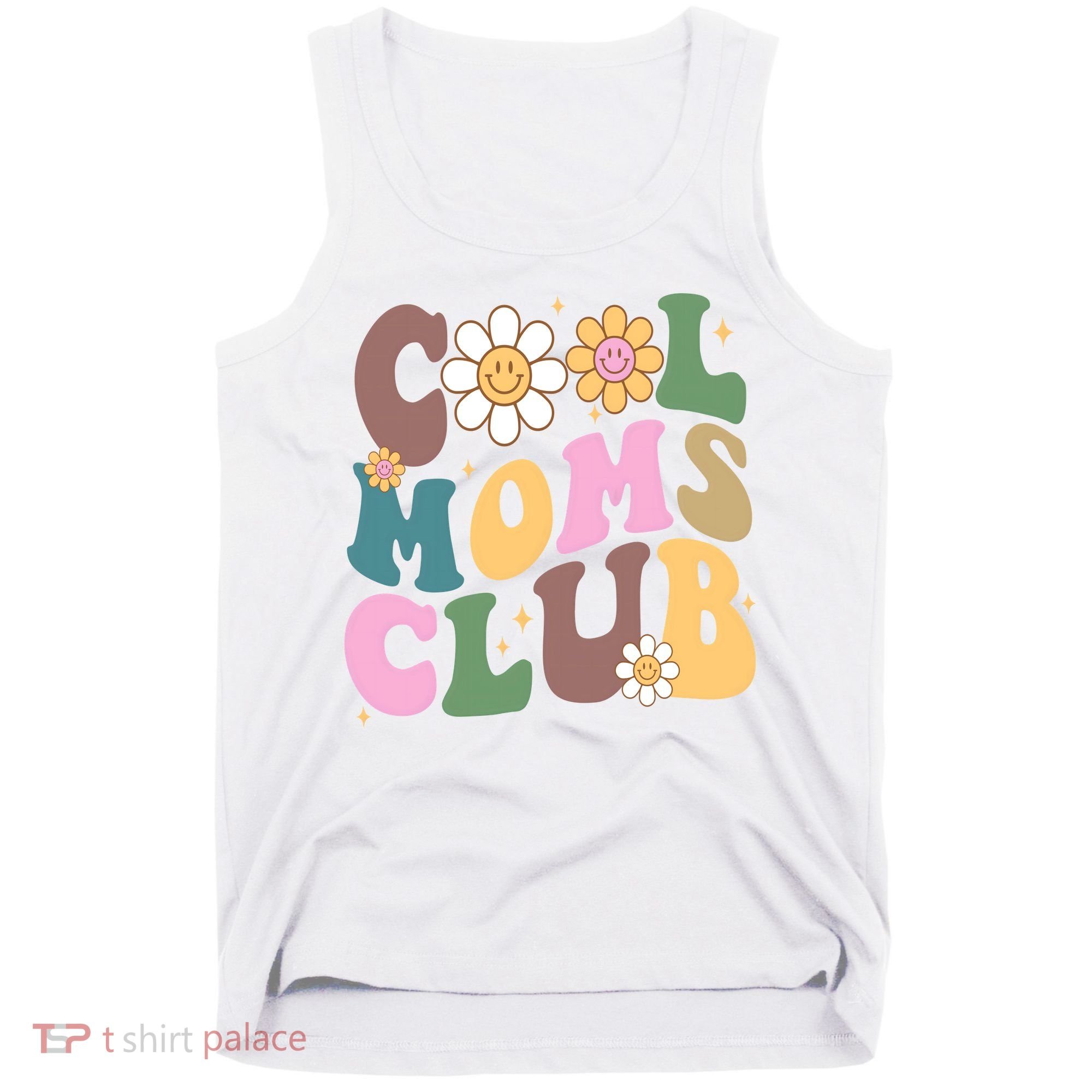 Cool Mom Club Floral Mothers Day Tank Top