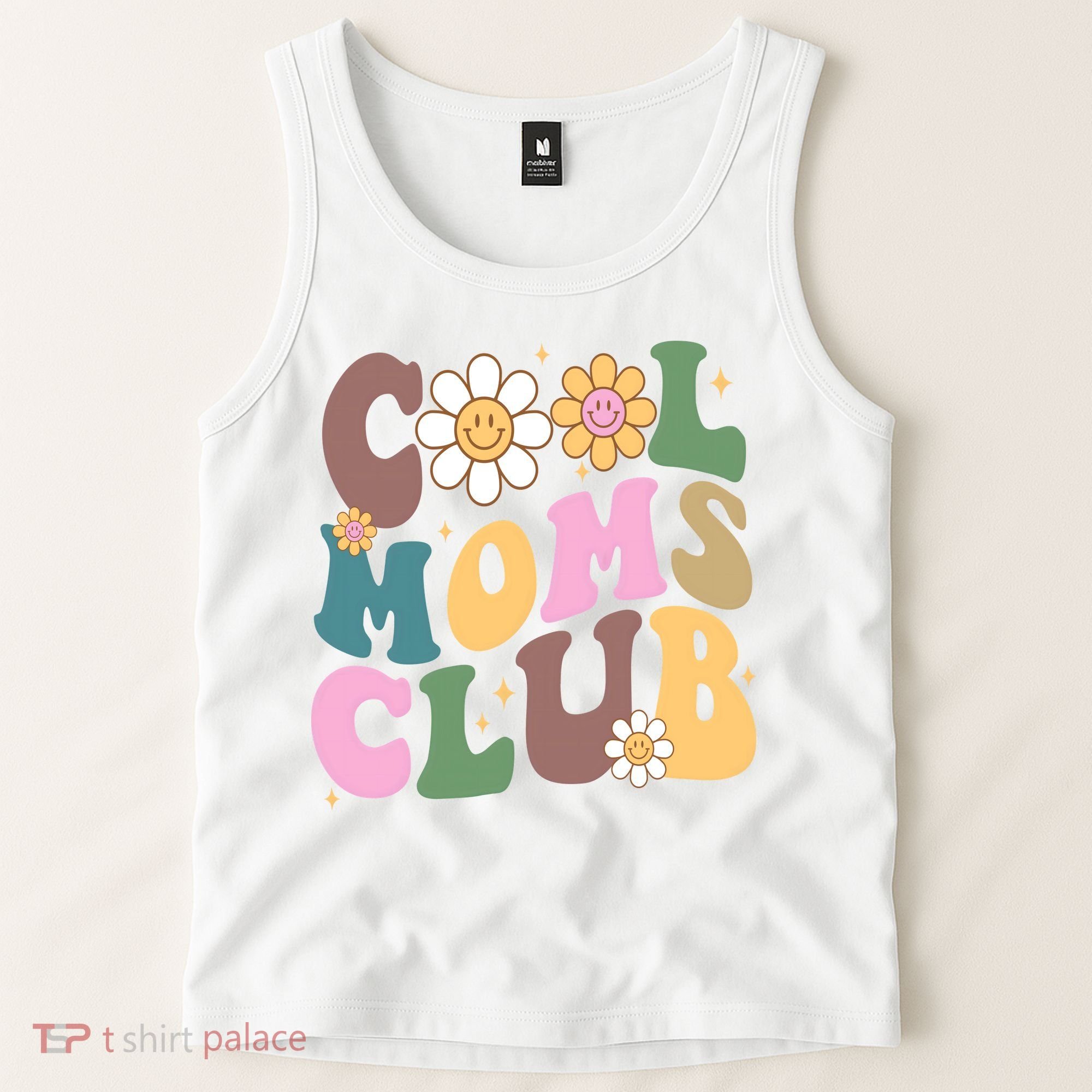 Cool Mom Club Floral Mothers Day Tank Top