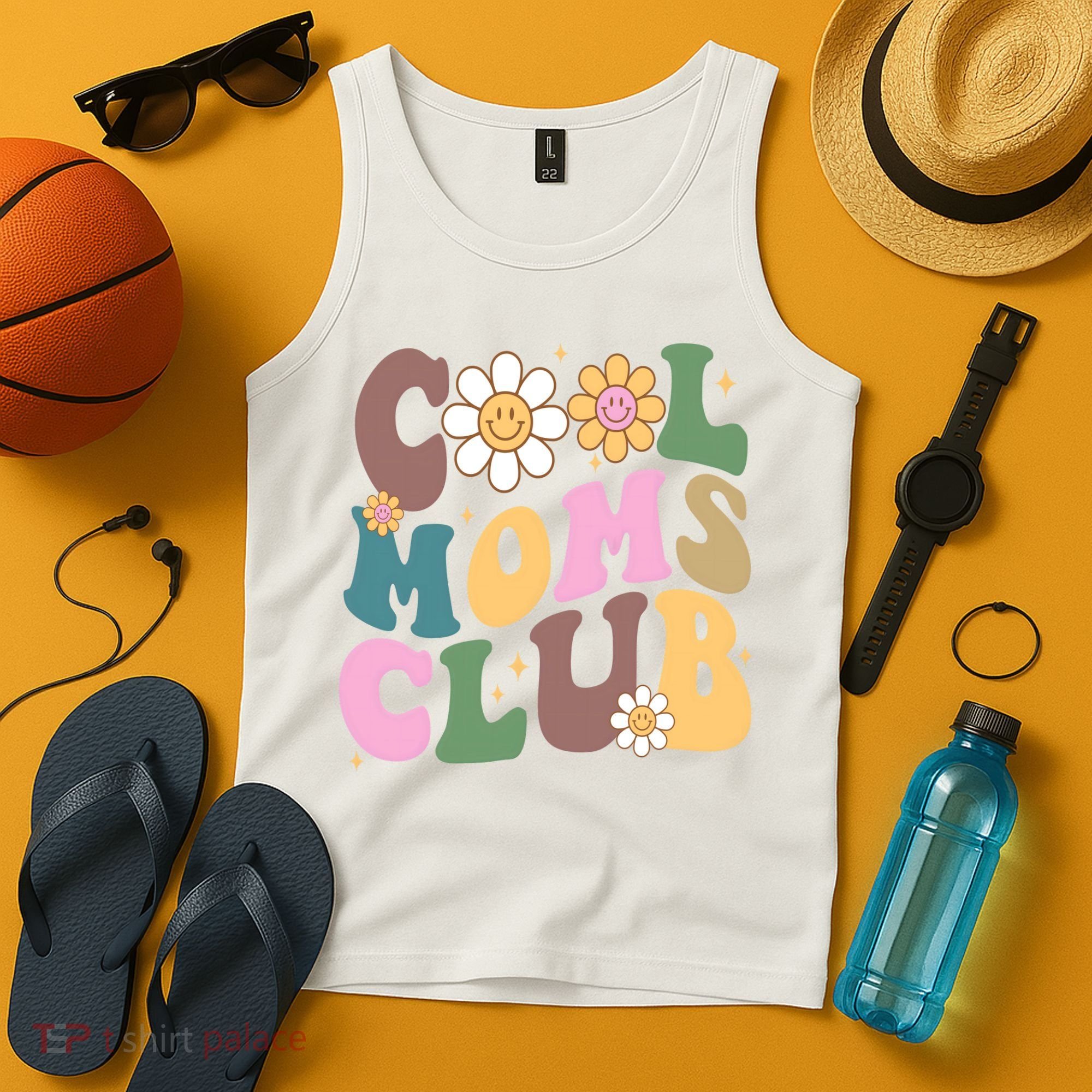 Cool Mom Club Floral Mothers Day Tank Top