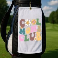 Cool Mom Club Floral Mothers Day Golf Towel thumb 2