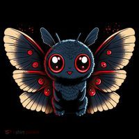 Cute Mothman Cryptid Kawaii T-Shirt thumb 7