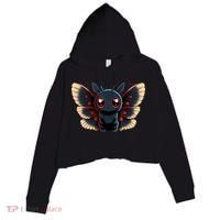 Cute Mothman Cryptid Kawaii Crop Fleece Hoodie thumb 0