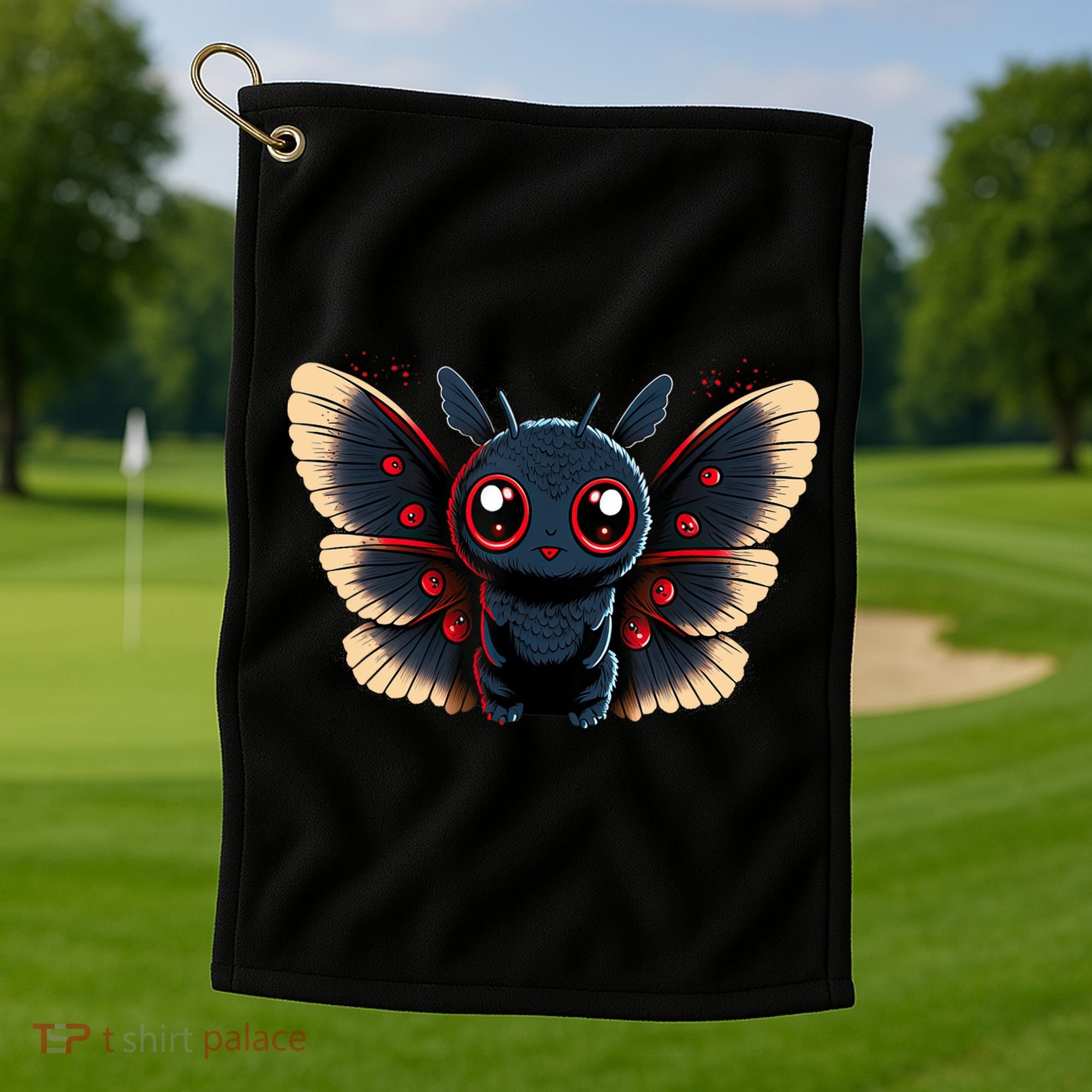 Cute Mothman Cryptid Kawaii Golf Towel