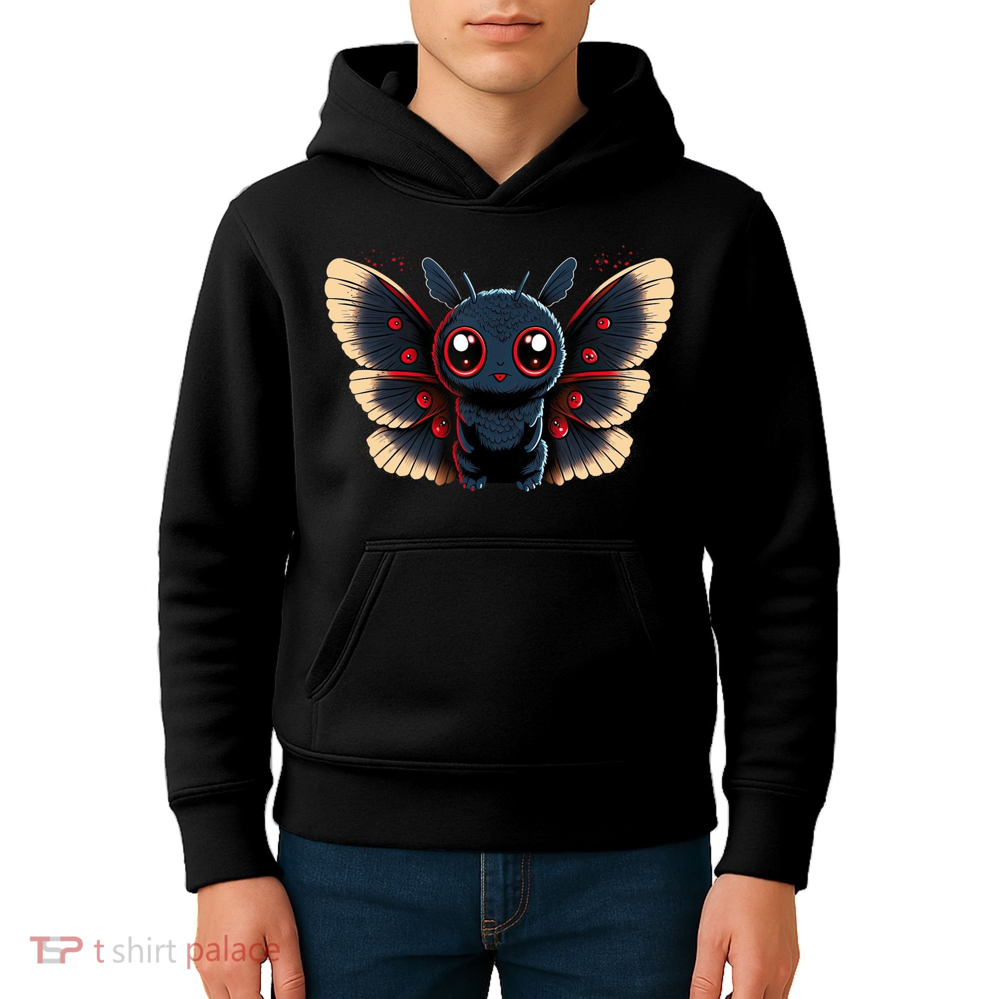 Cute Mothman Cryptid Kawaii Kids Hoodie