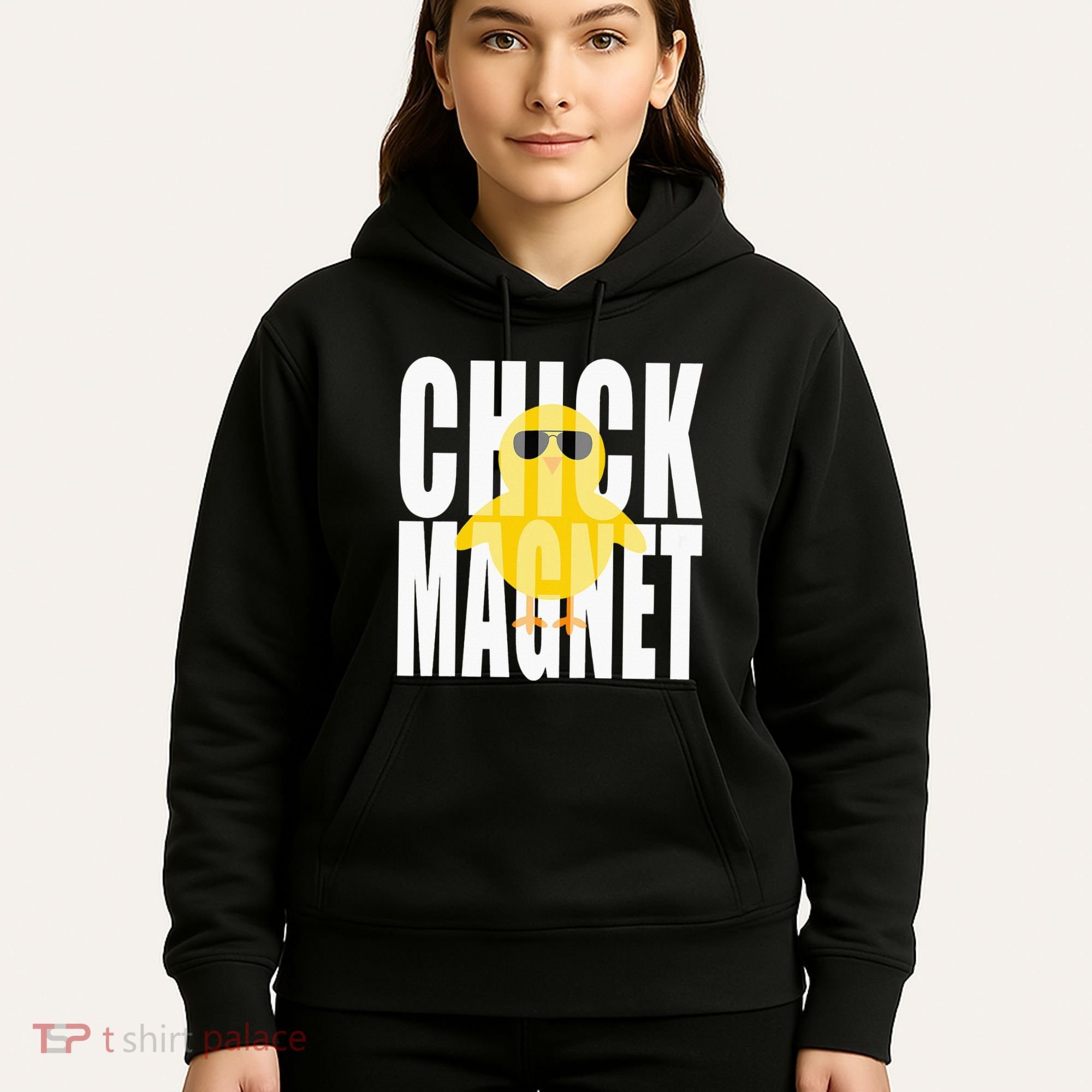Chick Magnet Cute Easter Baby Chicken Sunglasses Art Hoodie