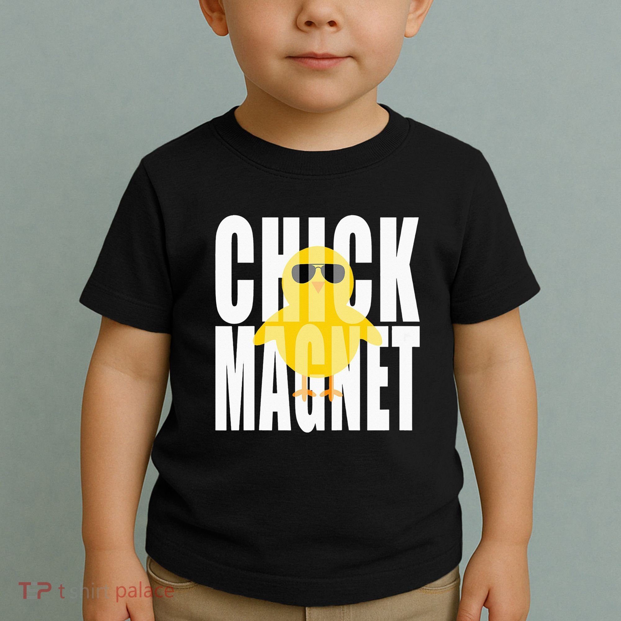 Chick Magnet Cute Easter Baby Chicken Sunglasses Art Toddler T-Shirt