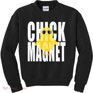 Chick Magnet Cute Easter Baby Chicken Sunglasses Art Kids Sweatshirt