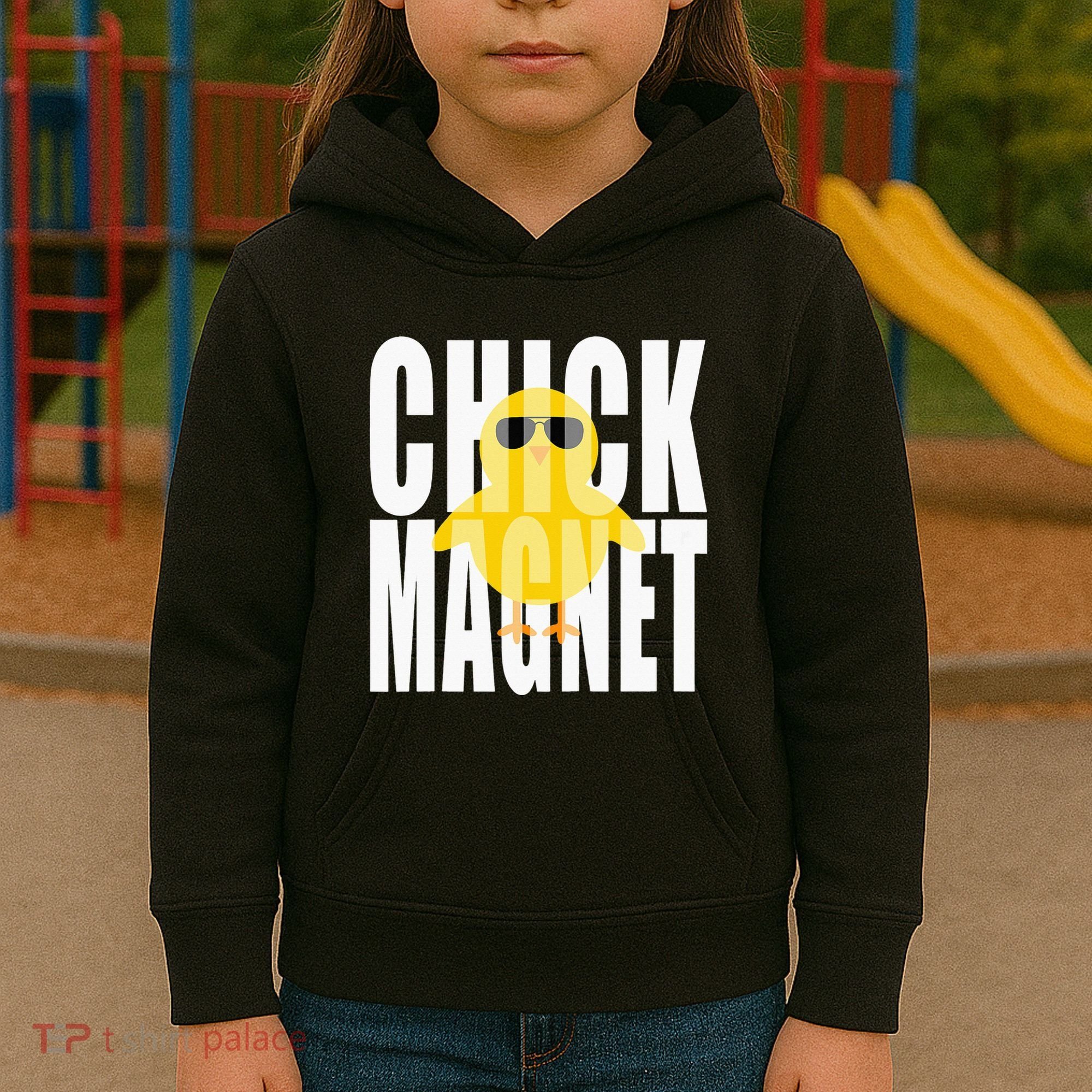 Chick Magnet Cute Easter Baby Chicken Sunglasses Art Kids Hoodie