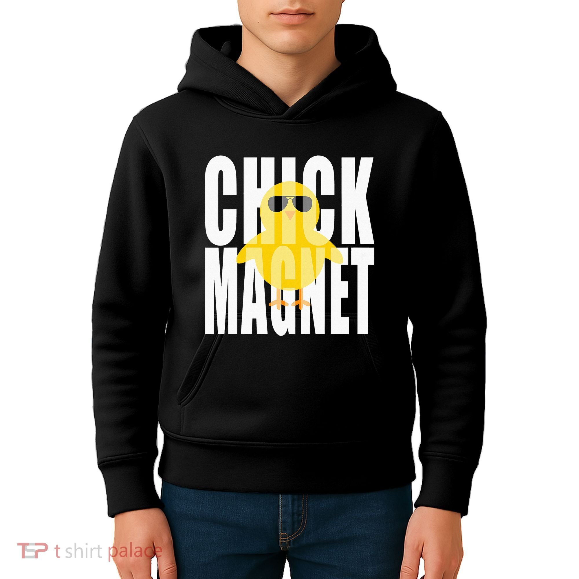 Chick Magnet Cute Easter Baby Chicken Sunglasses Art Kids Hoodie