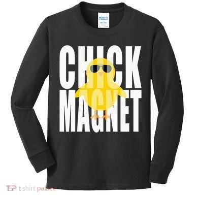 Chick Magnet Cute Easter Baby Chicken Sunglasses Art Kids Long Sleeve Shirt