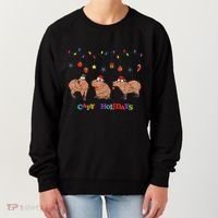Capybara Merry Christmas Capy Holidays Capybara Christmas Women's Sweatshirt thumb 0