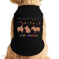 Capybara Merry Christmas Capy Holidays Capybara Christmas Doggie Tank thumb 0