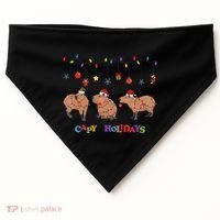 Capybara Merry Christmas Capy Holidays Capybara Christmas USA-Made Doggie Bandana thumb 0